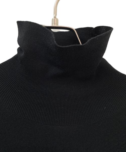 Curensology（カレンソロジー）Curensology (カレンソロジー) ハイネックギャザーニット ブラック サイズ:Fの古着・服飾アイテム