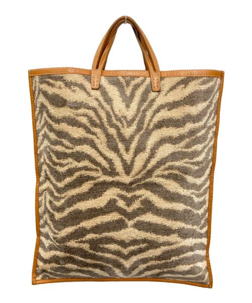 A VACATION（ア ヴァケーション）A VACATION (ア ヴァケーション) ゼブラ柄トートバッグ ベージュの古着・服飾アイテム