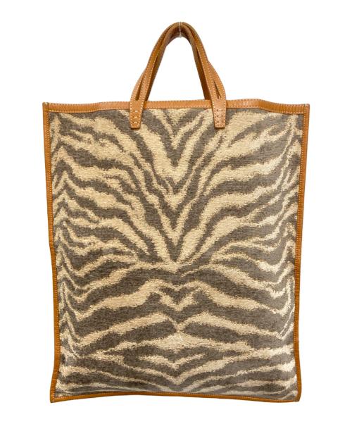 A VACATION（ア ヴァケーション）A VACATION (ア ヴァケーション) ゼブラ柄トートバッグ ベージュの古着・服飾アイテム