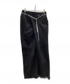 MAISON EUREKAメゾンエウレカ）の古着「VINTAGE REWORK BIGGY PANTS」｜ブラック