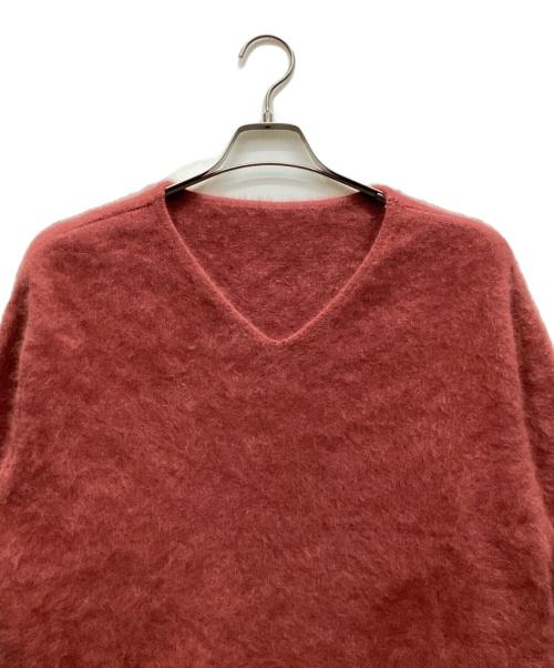 BALLSEY（ボールジィ）BALLSEY (ボールジィ) フラッフィーヤーン Vネックプルオーバー レッド サイズ:Sの古着・服飾アイテム