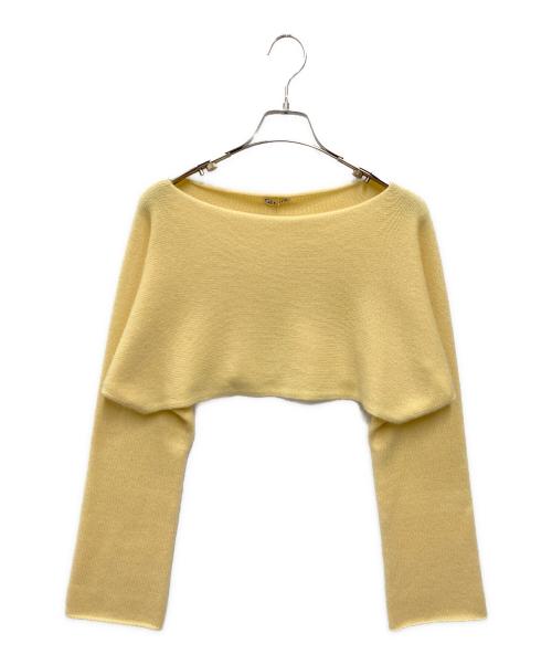Gemini（ジェミニ）GEMINI (ジェミニ) Whim Gazette (ウィムガゼット) カシミヤショートプルオーバー イエロー サイズ:FREE 未使用品の古着・服飾アイテム