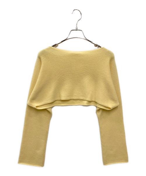 Gemini（ジェミニ）GEMINI (ジェミニ) Whim Gazette (ウィムガゼット) カシミヤショートプルオーバー イエロー サイズ:FREE 未使用品の古着・服飾アイテム