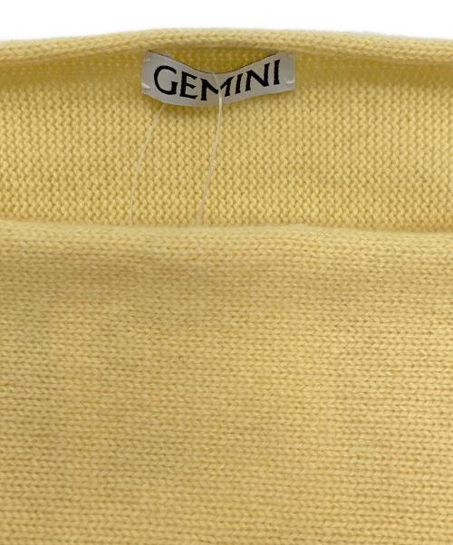 Gemini（ジェミニ）GEMINI (ジェミニ) Whim Gazette (ウィムガゼット) カシミヤショートプルオーバー イエロー サイズ:FREE 未使用品の古着・服飾アイテム