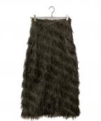 BOWTEバウト）の古着「フリンジスカート」｜オリーブ