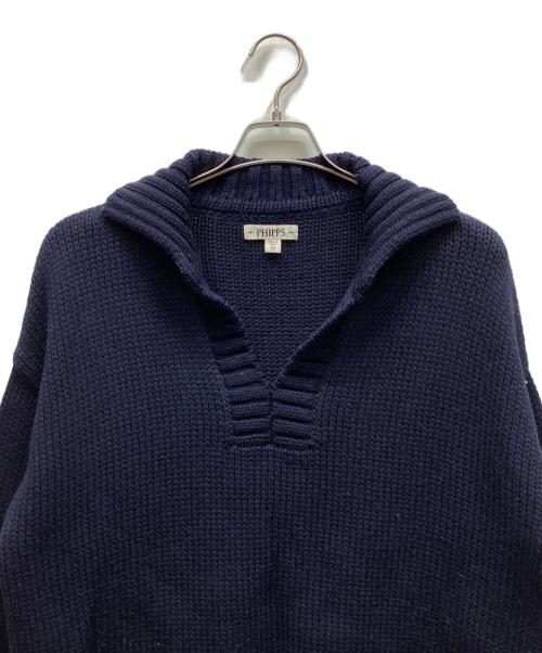 PHIPPS（フィップス）PHIPPS (フィップス) Vareuse Sailor Knit Sweater ネイビー サイズ:Mの古着・服飾アイテム