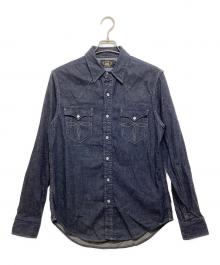 RRL（ダブルアールエル）の古着「デニムウエスタンシャツ」｜インディゴ