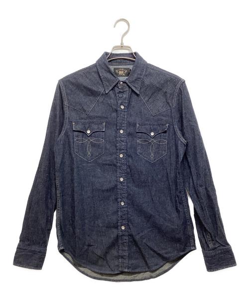 RRL（ダブルアールエル）RRL (ダブルアールエル) デニムウエスタンシャツ インディゴ サイズ:Mの古着・服飾アイテム