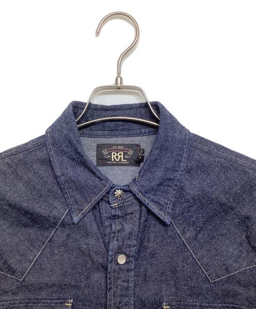 RRL（ダブルアールエル）RRL (ダブルアールエル) デニムウエスタンシャツ インディゴ サイズ:Mの古着・服飾アイテム