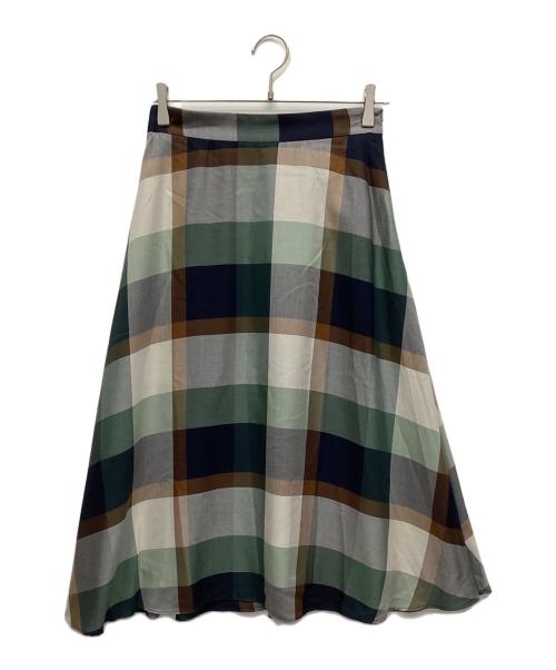 BLUE LABEL CRESTBRIDGE（ブルーレーベルクレストブリッジ）BLUE LABEL CRESTBRIDGE (ブルーレーベルクレストブリッジ) チェックスカート ネイビー×ブラウン サイズ:38 未使用品の古着・服飾アイテム