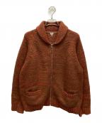 filmelangeフィルメランジェ）の古着「カウチンニットカーディガン」｜レッド×ブラウン