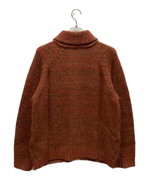 filmelange（フィルメランジェ）filmelange (フィルメランジェ) カウチンニットカーディガン レッド×ブラウン サイズ:5の古着・服飾アイテム