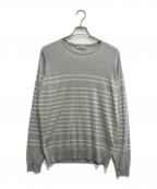 JOHN SMEDLEYジョンスメドレー）の古着「ニュージーランドメリノ ボーダーニット」｜グレー