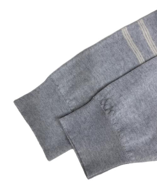 JOHN SMEDLEY（ジョンスメドレー）JOHN SMEDLEY (ジョンスメドレー) ニュージーランドメリノ ボーダーニット グレー サイズ:Ｌの古着・服飾アイテム