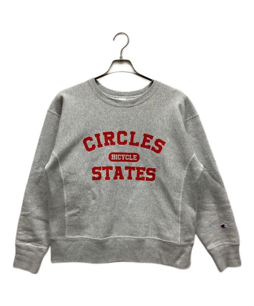 Champion REVERSE WEAVE（チャンピオン リバース ウィーブ）Champion REVERSE WEAVE (チャンピオン リバース ウィーブ) プリントスウェット グレー サイズ:Mの古着・服飾アイテム