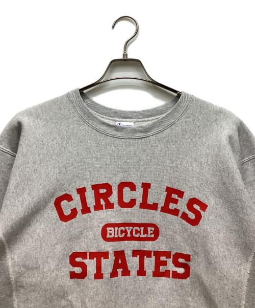 Champion REVERSE WEAVE（チャンピオン リバース ウィーブ）Champion REVERSE WEAVE (チャンピオン リバース ウィーブ) プリントスウェット グレー サイズ:Mの古着・服飾アイテム