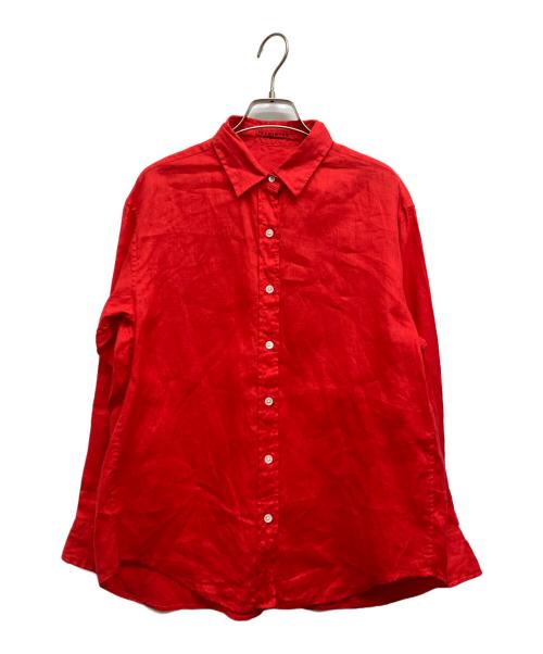 FRAMeWORK（フレームワーク）FRAMeWORK (フレームワーク) フレンチリネンレギュラーシャツ レッド サイズ:Freeの古着・服飾アイテム