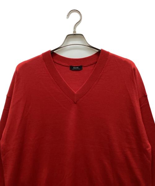 journal standard L'essage（ジャーナルスタンダード レサージュ）journal standard L'essage (ジャーナルスタンダード レサージュ) cashfeelVネックプルオーバー レッド サイズ:表記なしの古着・服飾アイテム