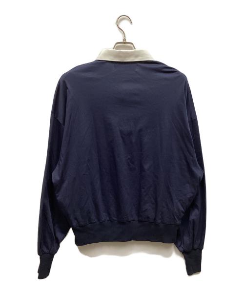ANREALAGE HOMME（アンリアレイジオム）ANREALAGE HOMME (アンリアレイジオム) NOTCHED COLLAR POLO SHIRT ネイビー サイズ:48の古着・服飾アイテム