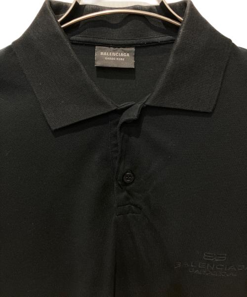 BALENCIAGA（バレンシアガ）BALENCIAGA (バレンシアガ) BB Garderobe polo shirt ブラック サイズ:Lの古着・服飾アイテム
