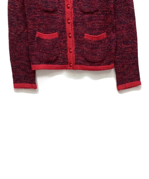 MARY QUANT（マリークヮント）MARY QUANT (マリークヮント) カーディガン レッド サイズ:Mの古着・服飾アイテム