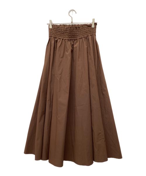 JOURNAL STANDARD（ジャーナルスタンダード）JOURNAL STANDARD (ジャーナルスタンダード) リネンナイロンストレッチギャザースカート ブラウン サイズ:36の古着・服飾アイテム