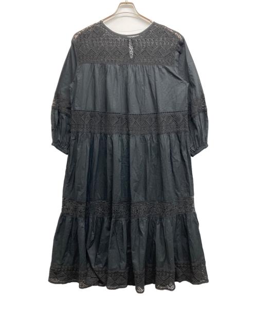 Spick and Span（スピック＆スパン）Spick and Span (スピック＆スパン) HYUレースギャザーワンピース ブラック サイズ:Freeの古着・服飾アイテム