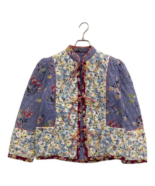 POLO RALPH LAUREN（ポロ・ラルフローレン）POLO RALPH LAUREN (ポロ・ラルフローレン) 花柄キルティングジャケット パープル サイズ:-の古着・服飾アイテム