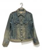 Denim & Supply Ralph Laurenデニム＆サプライ ラルフローレン）の古着「星条旗ダメージ加工デニムジャケット」｜インディゴ