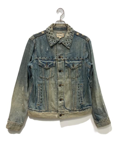 Denim & Supply Ralph Lauren（デニム＆サプライ ラルフローレン）DENIM & SUPPLY RALPH LAUREN (デニム＆サプライ ラルフローレン) 星条旗ダメージ加工デニムジャケット インディゴ サイズ:Mの古着・服飾アイテム