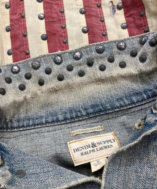 Denim & Supply Ralph Lauren（デニム＆サプライ ラルフローレン）DENIM & SUPPLY RALPH LAUREN (デニム＆サプライ ラルフローレン) 星条旗ダメージ加工デニムジャケット インディゴ サイズ:Mの古着・服飾アイテム