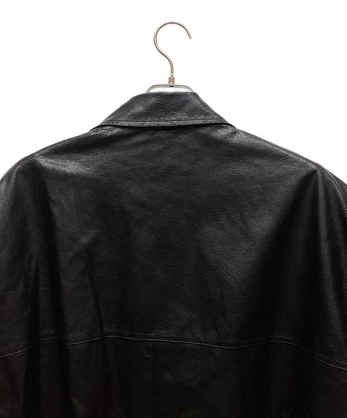 FREAK'S STORE（フリークスストア）FREAK'S STORE (フリークスストア) リラックスフィット フェイクレザー ジップアップ ブルゾン ブラック サイズ:Lの古着・服飾アイテム