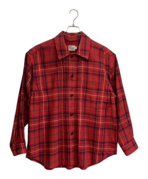 Traditional Weatherwear（トラディショナルウェザーウェア）Traditional Weatherwear (トラディショナルウェザーウェア) SHIRT 001 ローズレッドモダン サイズ:Lの古着・服飾アイテム