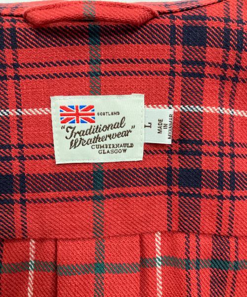 Traditional Weatherwear（トラディショナルウェザーウェア）Traditional Weatherwear (トラディショナルウェザーウェア) SHIRT 001 ローズレッドモダン サイズ:Lの古着・服飾アイテム