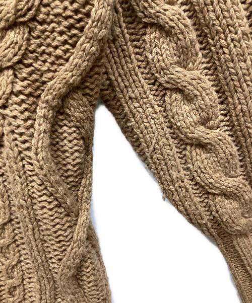 ticca（ティッカ）ticca (ティッカ) ケーブルガウンカーディガン ブラウン サイズ:Fの古着・服飾アイテム