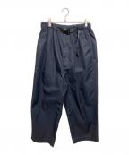 COMME des GARCONS HOMMEコムデギャルソン オム）の古着「Cotton ester gabardine pants」｜ネイビー