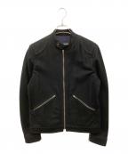 COMME des GARCONS HOMMEコムデギャルソン オム）の古着「ウールジップジャケット」｜ブラック