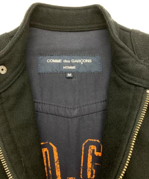 COMME des GARCONS HOMME（コムデギャルソン オム）COMME des GARCONS HOMME (コムデギャルソン オム) ウールジップジャケット ブラック サイズ:Mの古着・服飾アイテム
