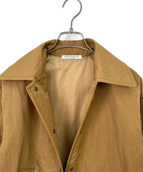 BEAUTY&YOUTH（ビューティーアンドユース）BEAUTY&YOUTH (ビューティーアンドユース) ナイロン パデッド ショートコート ベージュ サイズ:Sの古着・服飾アイテム