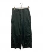 45rpm45アールピーエム）の古着「コットンワイドパンツ」｜グリーン