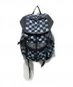 COACHコーチ）の古着「Terrain Trek Pack with Graphic Checker Print」｜ブラック×ブルー