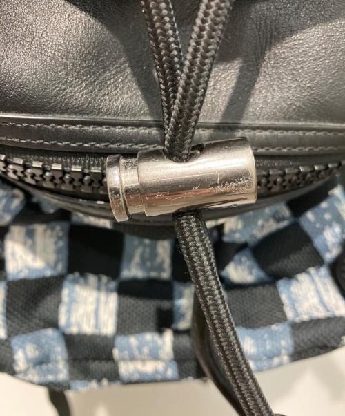 COACH（コーチ）COACH (コーチ) Terrain Trek Pack with Graphic Checker Print ブラック×ブルーの古着・服飾アイテム