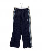 MAISON SPECIALメゾンスペシャル）の古着「Side Line Jersey Straight Pants」｜ネイビー
