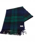 PLAIDIEプレディー）の古着「大判ストール」｜ネイビー