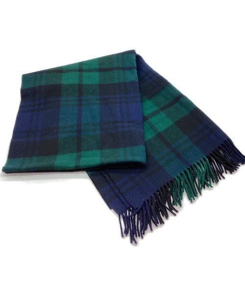 PLAIDIE（プレディー）PLAIDIE (プレディー) 大判ストール ネイビーの古着・服飾アイテム