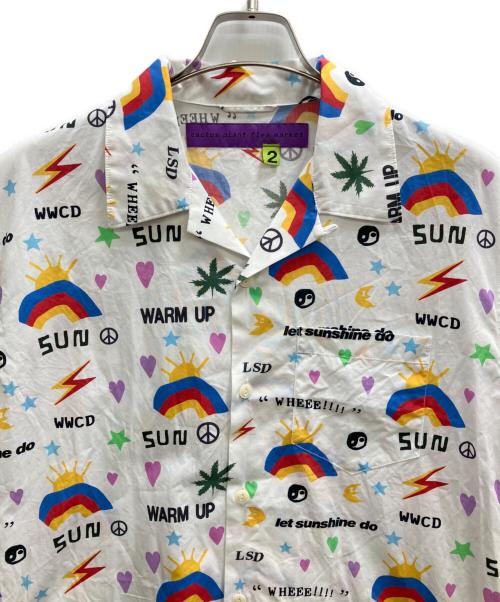 Cactus Plant Flea Market（カクタスプラントフリーマーケット）cactus plant flea market (カクタスプラントフリーマーケット) CROP ALOHA LSD SHIRT ホワイト サイズ:2の古着・服飾アイテム