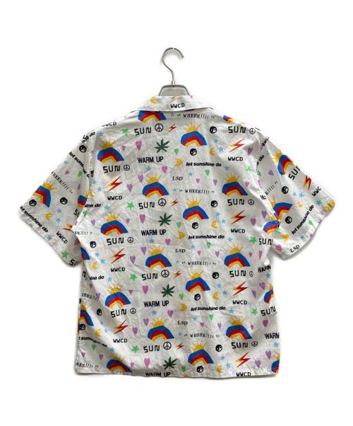 Cactus Plant Flea Market（カクタスプラントフリーマーケット）cactus plant flea market (カクタスプラントフリーマーケット) CROP ALOHA LSD SHIRT ホワイト サイズ:2の古着・服飾アイテム