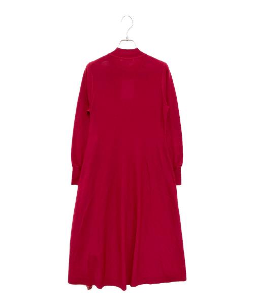 ANAYI（アナイ）ANAYI (アナイ) メリノウールショルダースリットワンピース レッド サイズ:38 未使用品の古着・服飾アイテム