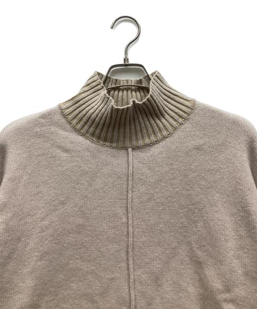 PUBLIC TOKYO（パブリックトウキョウ）PUBLIC TOKYO (パブリックトウキョウ) ショートヘムリブニット ベージュ サイズ:FREEの古着・服飾アイテム