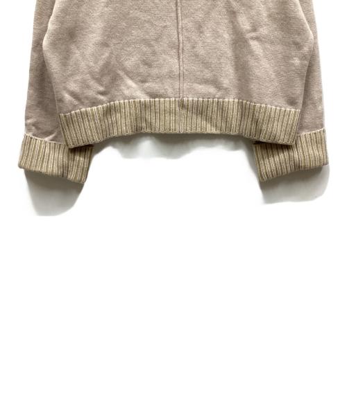 PUBLIC TOKYO（パブリックトウキョウ）PUBLIC TOKYO (パブリックトウキョウ) ショートヘムリブニット ベージュ サイズ:FREEの古着・服飾アイテム